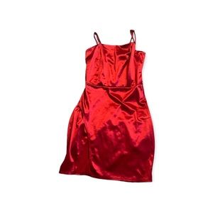 Red Satin Dress